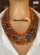 Picture of Handmade necklace With natural stones -agate stone And Hematite Stone Gold plated