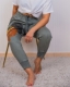 Picture of Gray Jeans for Women: African Theme