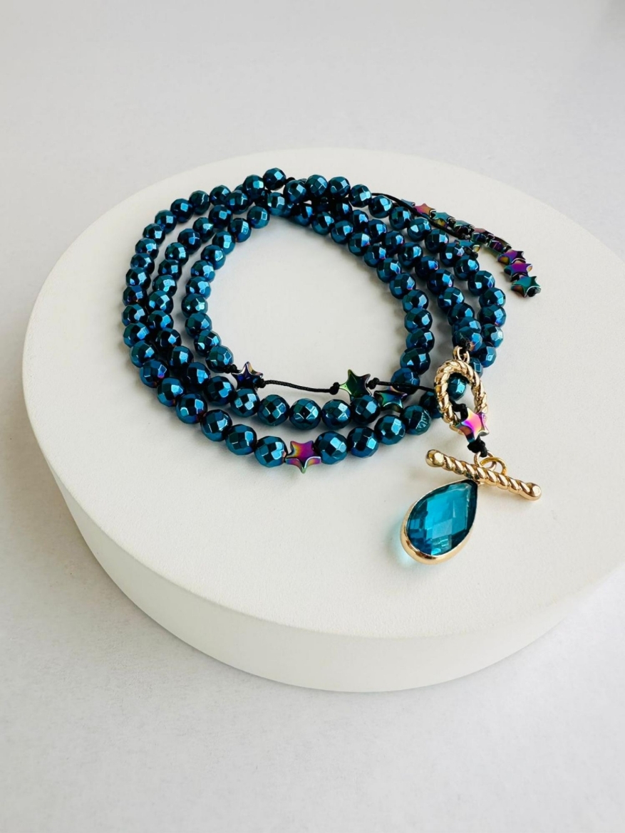 Picture of Handmade masbha With natural - gold plated 