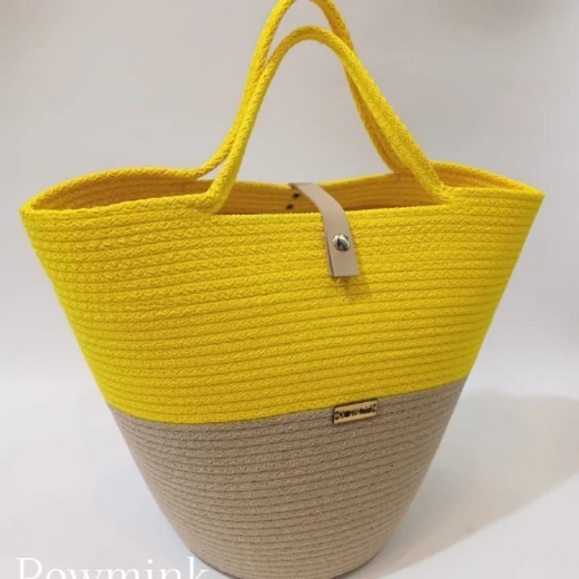 Picture of Yellow Spanish cotton bag 